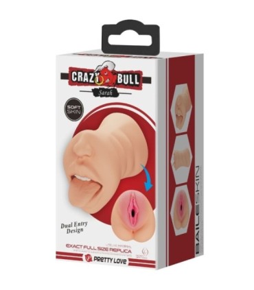 CRAZY BULL - SARAH MASTUBADOR EN FORMA DE VAGINA DOBLE ENTRADA