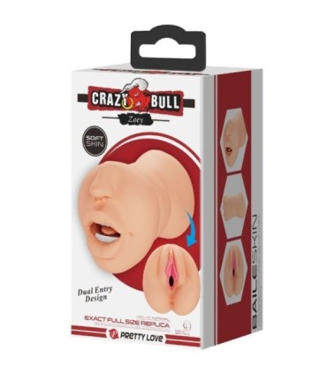 CRAZY BULL - ZOEY MASTUBADOR EN FORMA DE VAGINA DOBLE ENTRADA