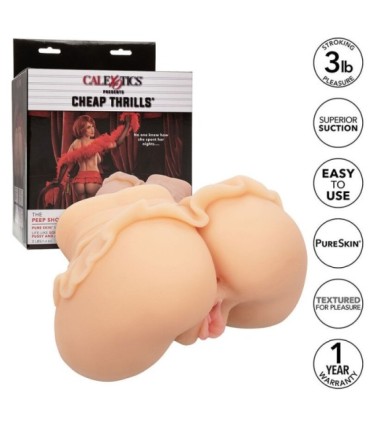 CALEXOTICS - THE PEEP SHOW GIRL DOBLE MASTURBADOR REALÍSTICO NATURAL