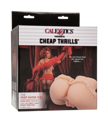 CALEXOTICS - THE PEEP SHOW GIRL DOBLE MASTURBADOR REALÍSTICO NATURAL