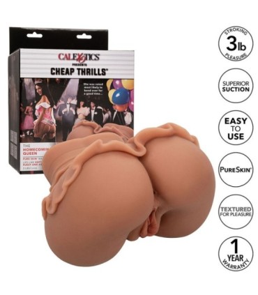 CALEXOTICS - THE HOMECOMING QUEEN DOBLE MASTURBADOR REALÍSTICO CARAMELO