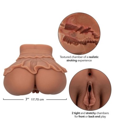 CALEXOTICS - THE HOMECOMING QUEEN DOBLE MASTURBADOR REALÍSTICO CARAMELO