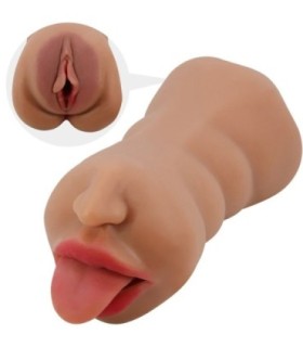 CRAZY BULL - SARAH MASTURBADOR DOBLE BOCA & VAGINA NATURAL