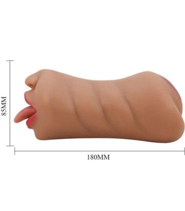 CRAZY BULL - SARAH MASTURBADOR DOBLE BOCA & VAGINA NATURAL