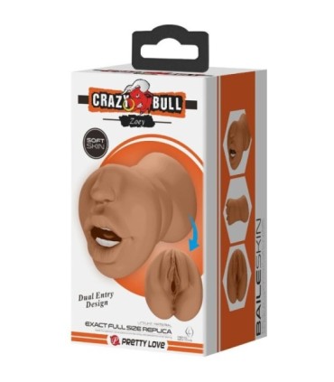 CRAZY BULL - ZOEY MASTURBADOR DOBLE BOCA & VAGINA NATURAL