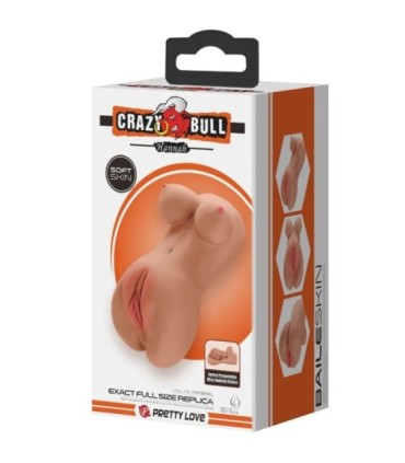 CRAZY BULL - HANNAH MASTURBADOR DOBLE VAGINA & ANO REALÍSTICO MULATO