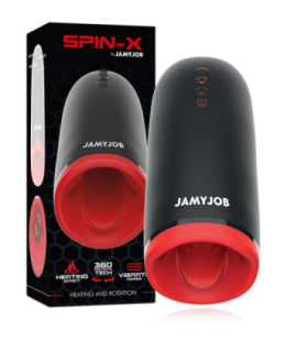 JAMYJOB - SPIN-X MASTURBADOR CON ROTACIÓN Y FUNCIÓN CALOR