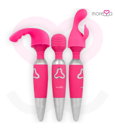 MORESSA - ODILON WAND POTENTE MOTOR MAS DOS CABEZALES PREMIUM SILICONE RECARGABLE