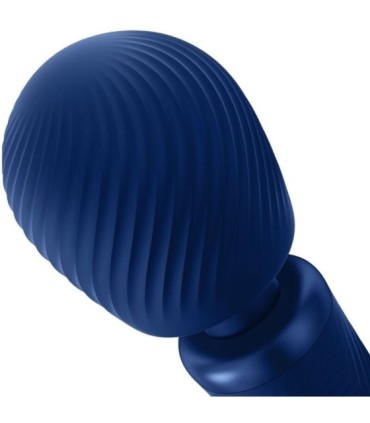 FUN FACTORY - VIM WAND RUMBLE VIBRADOR RECARGABLE SILICONA AZUL MEDIANOCHE