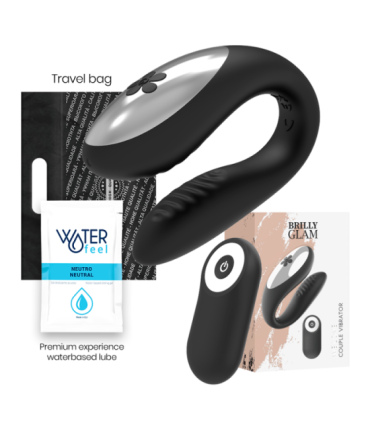 BRILLY GLAM - WE LOVE VIBRADOR PARA PAREJAS CONTROL REMOTO NEGRO