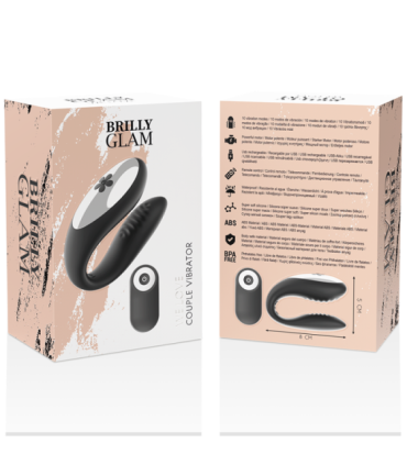 BRILLY GLAM - WE LOVE VIBRADOR PARA PAREJAS CONTROL REMOTO NEGRO