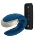 SATISFYER - APP DOUBLE LOVE VIBRADOR PAREJAS LUXURY AZUL