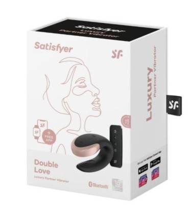 SATISFYER - APP DOUBLE LOVE VIBRADOR PAREJAS LUXURY NEGRO