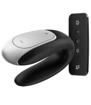SATISFYER - DOUBLE FUN PARTNER VIBRADOR NEGRO