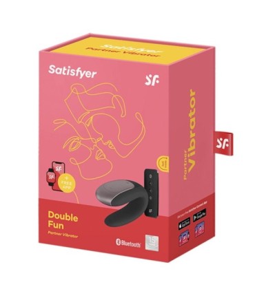 SATISFYER - DOUBLE FUN PARTNER VIBRADOR NEGRO