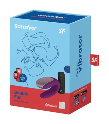 SATISFYER - DOUBLE FUN PARTNER VIBRADOR LILA