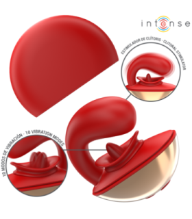 INTENSE - MARIAH VIBRADOR & ESTIMULADOR EN FORMA DE U 10 VIBRACIONES ROJO