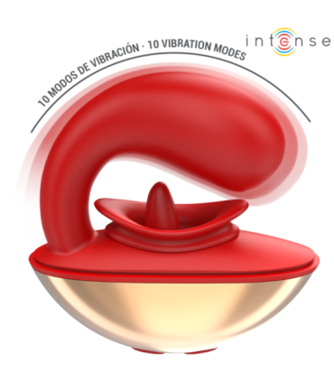 INTENSE - MARIAH VIBRADOR & ESTIMULADOR EN FORMA DE U 10 VIBRACIONES ROJO