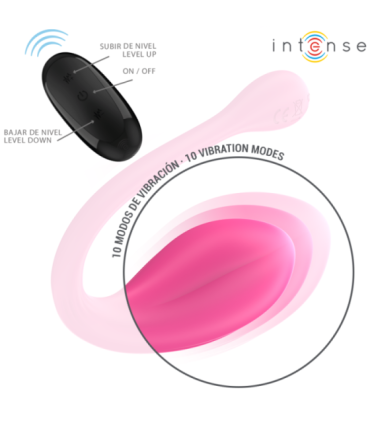INTENSE - JANICE VIBRADOR U DOBLE ESTIMULACIÓN 10 VIBRACIONES ROSA CONTROL REMOTO