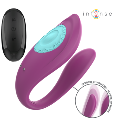 INTENSE - ANNIE ESTIMULADOR & VIBRADOR FORMA DE U MORADO CONTROL REMOTO