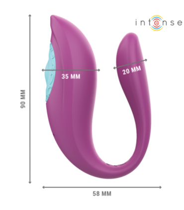 INTENSE - ANNIE ESTIMULADOR & VIBRADOR FORMA DE U MORADO CONTROL REMOTO
