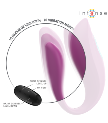 INTENSE - ANNIE ESTIMULADOR & VIBRADOR FORMA DE U MORADO CONTROL REMOTO