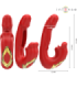 INTENSE - NATHY VIBRADOR DOBLE CON BOCA ESTIMULADORA MULTIFUNCIÓN ROJO