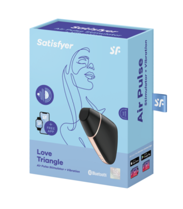SATISFYER - LOVE TRIANGLE ESTIMULADOR Y VIBRADOR NEGRO