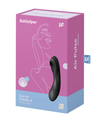 SATISFYER - CURVY TRINITY 4 ESTIMULADOR Y VIBRADOR NEGRO