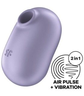 SATISFYER - PRO TO GO 2 ESTIMULADOR Y VIBRADOR DOBLE VIOLETA