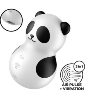 SATISFYER - POCKET PANDA ESTIMULADOR & VIBRADOR BLANCO Y NEGRO