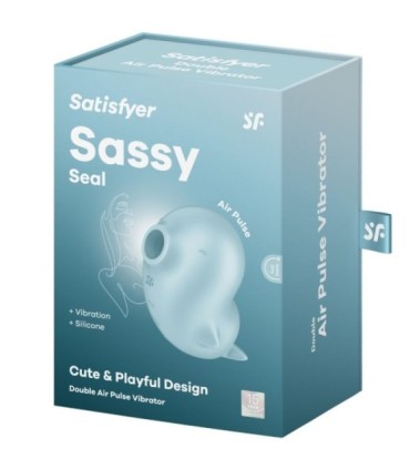 SATISFYER - SASSY SEAL ESTIMULADOR & VIBRADOR AZUL