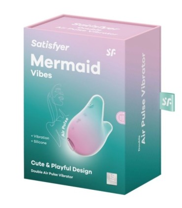 SATISFYER - MERMAID VIBES ESTIMULADOR & VIBRADOR MENTA Y ROSA