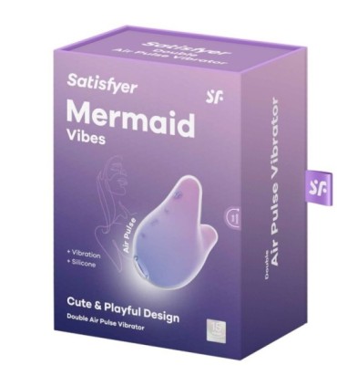 SATISFYER - MERMAID VIBES ESTIMULADOR & VIBRADOR VIOLETA Y ROSA