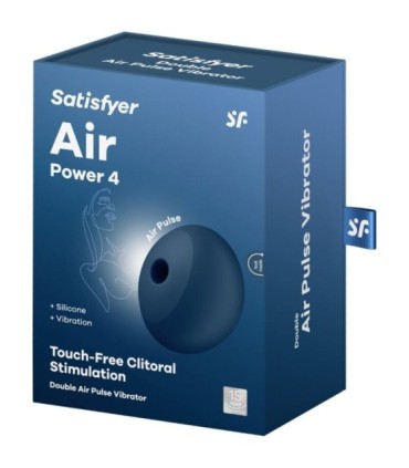 SATISFYER - AIR POWER 4 ESTIMULADOR & VIBRADOR 12 VIBRACIONES AZUL