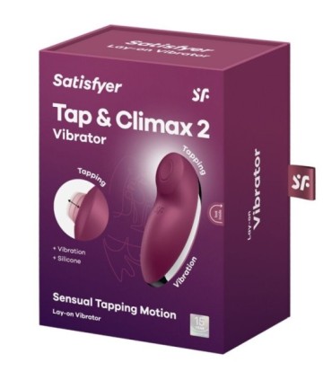 SATISFYER - TAP & CLIMAX 2 VIBRADOR & ESTIMULADOR ROJO