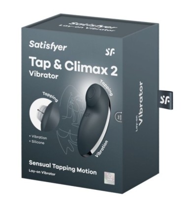 SATISFYER - TAP & CLIMAX 2 VIBRADOR & ESTIMULADOR GRIS