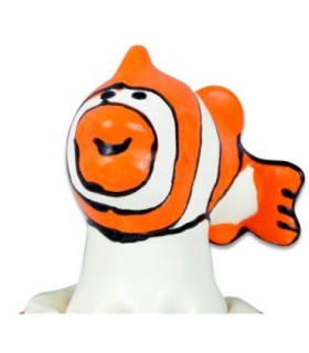 CONDOMERIE - PRESERVATIVO DECORATIVO PINTADO A MANO PESCADO NARANJA
