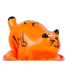 CONDOMERIE - PRESERVATIVO DECORATIVO PINTADO A MANO GATO MODELO 1