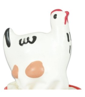 CONDOMERIE - PRESERVATIVO DECORATIVO PINTADO A MANO POLLO BLANCO
