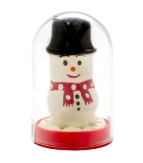 CONDOMERIE - PRESERVATIVO DECORATIVO PINTADO A MANO MUÑECO DE NIEVE