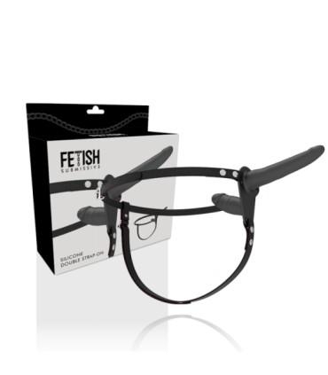 FETISH SUBMISSIVE HARNESS - DOBLE PENETRACIÓN NEGRO