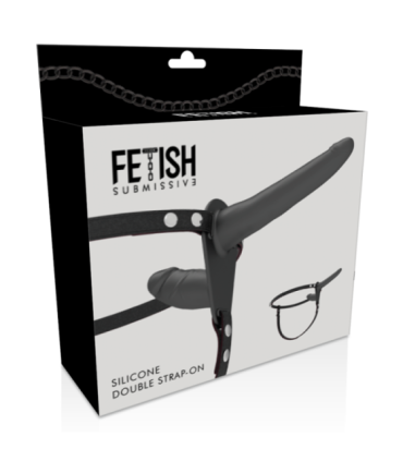 FETISH SUBMISSIVE HARNESS - DOBLE PENETRACIÓN NEGRO