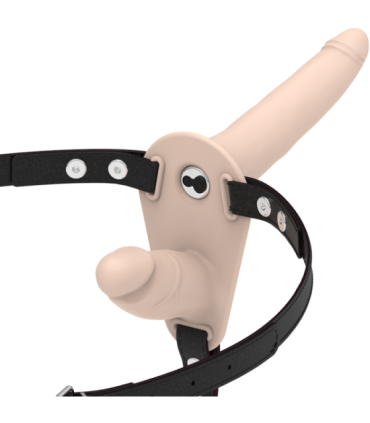 FETISH SUBMISSIVE HARNESS - DOBLE PENETRACIÓN VIBRADOR FLESH UP