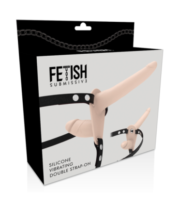 FETISH SUBMISSIVE HARNESS - DOBLE PENETRACIÓN VIBRADOR FLESH UP