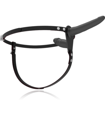 FETISH SUBMISSIVE HARNESS - DOBLE PENETRACIÓN VIBRADOR NEGRO