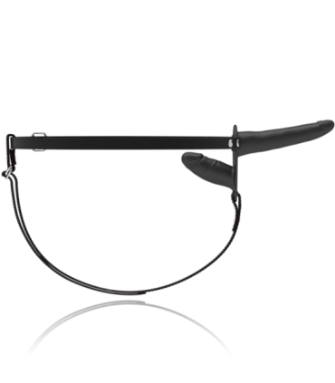 FETISH SUBMISSIVE HARNESS - DOBLE PENETRACIÓN VIBRADOR NEGRO