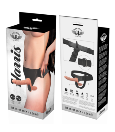 HARNESS ATTRACTION - HARRIS DOBLE PENETRACIÓN CON VIBRACIÓN 18 CM -O- 3.5 CM