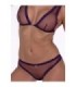 PASSION - BELISSANA SET SUJETADOR + TANGA VIOLETA L/XL