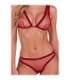 PASSION - BELISSANA SET SUJETADOR + TANGA BURDEOS S/M